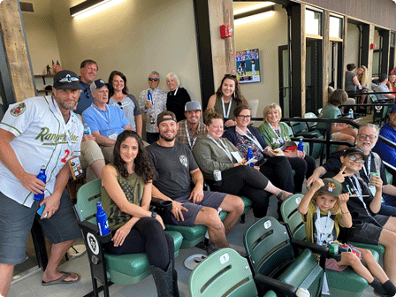 The Tinley Payroc office attends a  baseball game!
